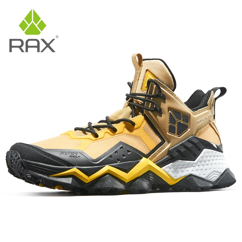 Rax Men Waterproof Hiking Shoes Breathable Hiking Boots Outdoor Trekking Boots Sports Sneakers Tactical Shoes