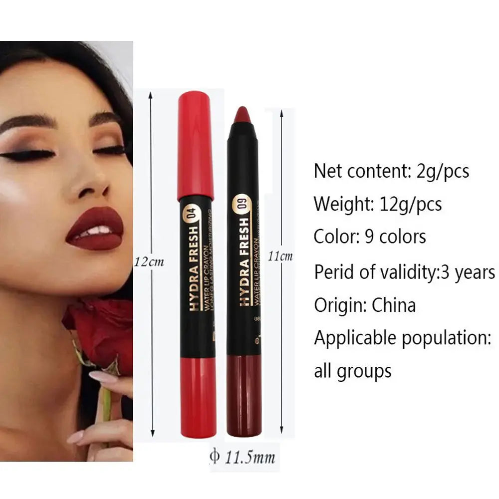 New Hot Sale Matte Lipstick Pencil Nude Velvet Lip Gloss Waterproof Long Lasting Cosmetic Beauty Sexy Makeup Tool Accessories