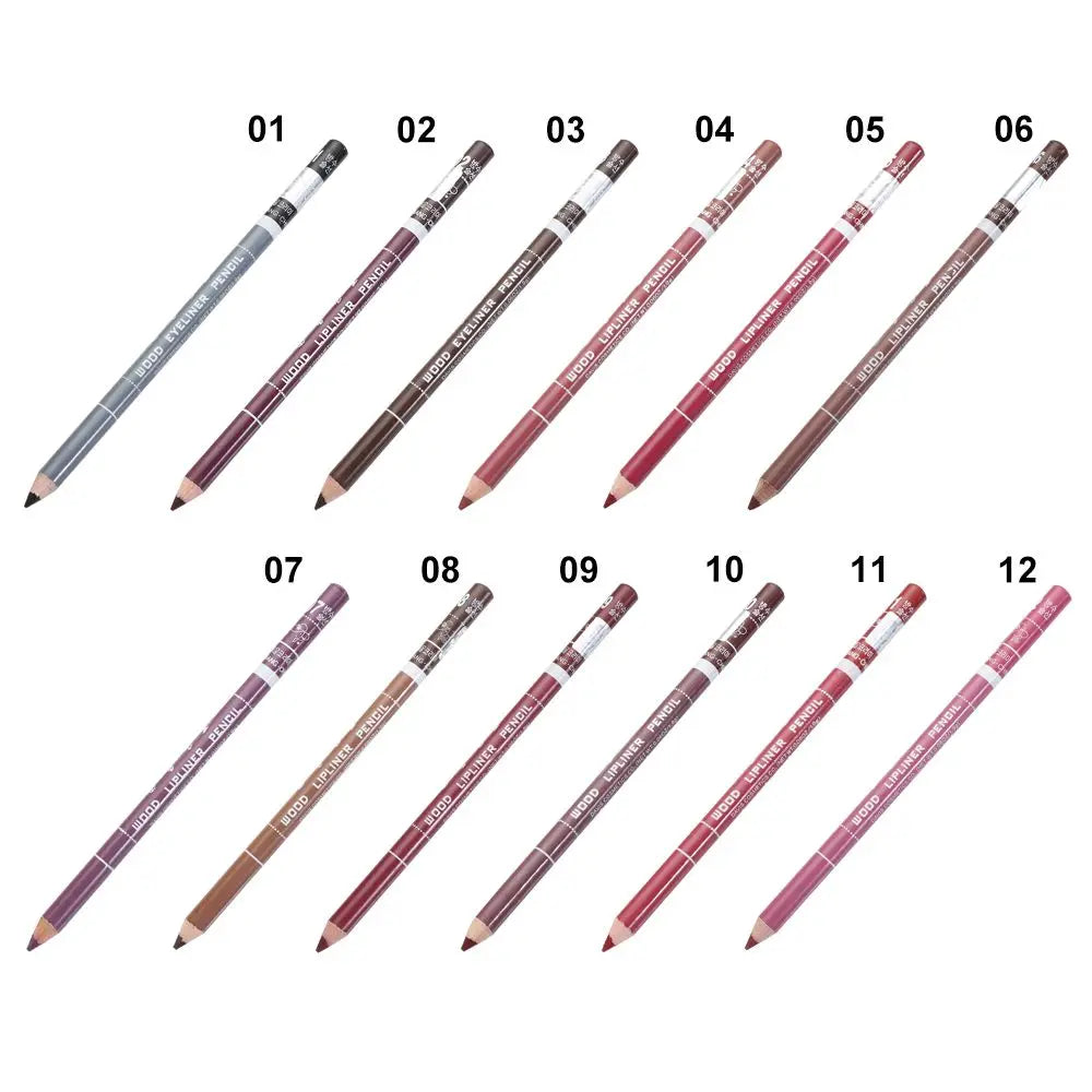 1PC Wood Lip liner Waterproof Lady Charming Lip Liner Soft Pencil Makeup Women's Long Lasting Professional Cosmetic Tool