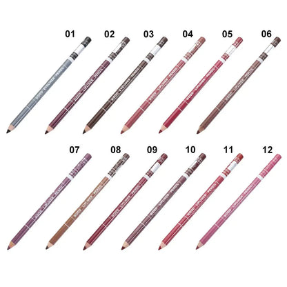 1PC Wood Lip liner Waterproof Lady Charming Lip Liner Soft Pencil Makeup Women's Long Lasting Professional Cosmetic Tool