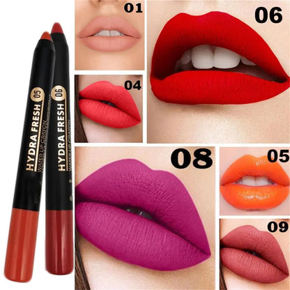 New Hot Sale Matte Lipstick Pencil Nude Velvet Lip Gloss Waterproof Long Lasting Cosmetic Beauty Sexy Makeup Tool Accessories