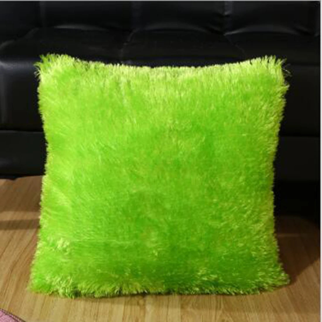 Shiny Smooth Plush Cushion Cover 43x43cm Square Sofa Chair Couch Pillowcase Home Seat Bed Decorative Pillow Covers Home Decor