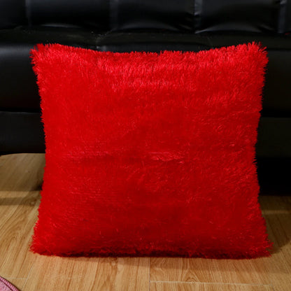 Shiny Smooth Plush Cushion Cover 43x43cm Square Sofa Chair Couch Pillowcase Home Seat Bed Decorative Pillow Covers Home Decor