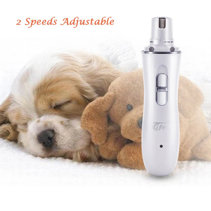 Rechargeable USB Charging Pet Nail Grinders Dog Nail Clippers Quick Charging Dog Cat Paws Nail Grooming Trimmer Tools