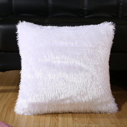 Shiny Smooth Plush Cushion Cover 43x43cm Square Sofa Chair Couch Pillowcase Home Seat Bed Decorative Pillow Covers Home Decor