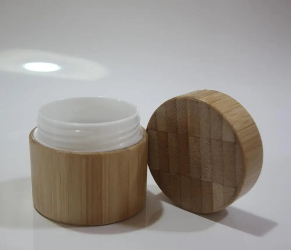 5g 10g 15g 20g 30g 50g Bamboo Bottle Cream Jar Nail Art Mask Cream Refillable Empty Cosmetic Makeup Container Bottle Storage Box