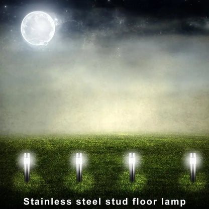 Stainless Steel Led Solar Lawn Lamp Outdoor Garden Path Lawn Light Solar Bollard Light Led Solar Stick Lights White Light