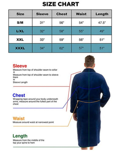 Mens Bathrobe Man Winter Warm Casual Flannel Robe Sleepwear Long Sleeve Plush Shawl Male Bath Robe Lounge Nightgown Home Clothes