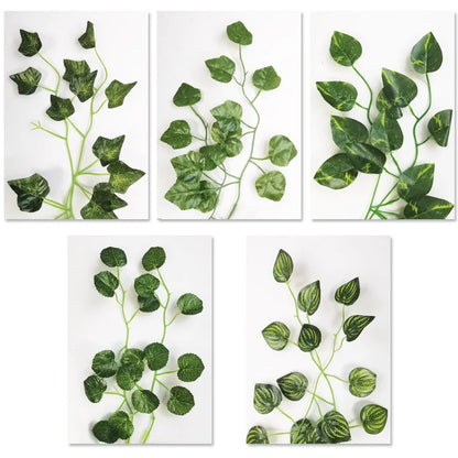 90cm Artificial Green Plants Wall Hanging Ivy Leaves Radish Seaweed Grape Fake Flowers Vine Home Garden Wall Party Wedding Decor