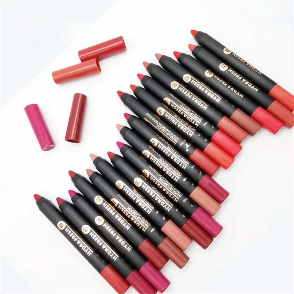 New Hot Sale Matte Lipstick Pencil Nude Velvet Lip Gloss Waterproof Long Lasting Cosmetic Beauty Sexy Makeup Tool Accessories