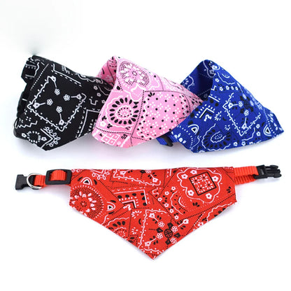 Adjustable Pet Dog Triangular Bandage Puppy Cat Scarf Bandana Collar Bibs Cat Neck Decor Dogs Cats Pets Accessories