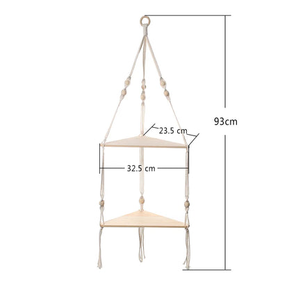 Floating Shelves Wood Stand Boho Home Decor Corner Shelf Living Room Bedroom Wall Hanging Decor Triangle Shelf Display Stand