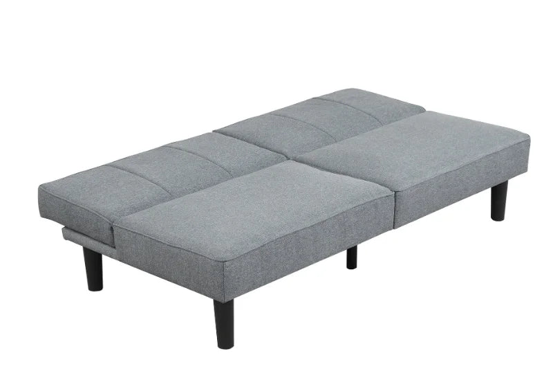 Mainstays Studio Futon Gray Linen Upholstery Folding Sofa Bed