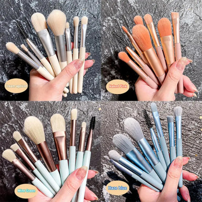 8 Pcs Macaron Makeup Brushes Double Head Eyebrow Eyelash Brush Spiral Brush Oblique Angle Eye Makeup Brushes Makeup Beauty Tools