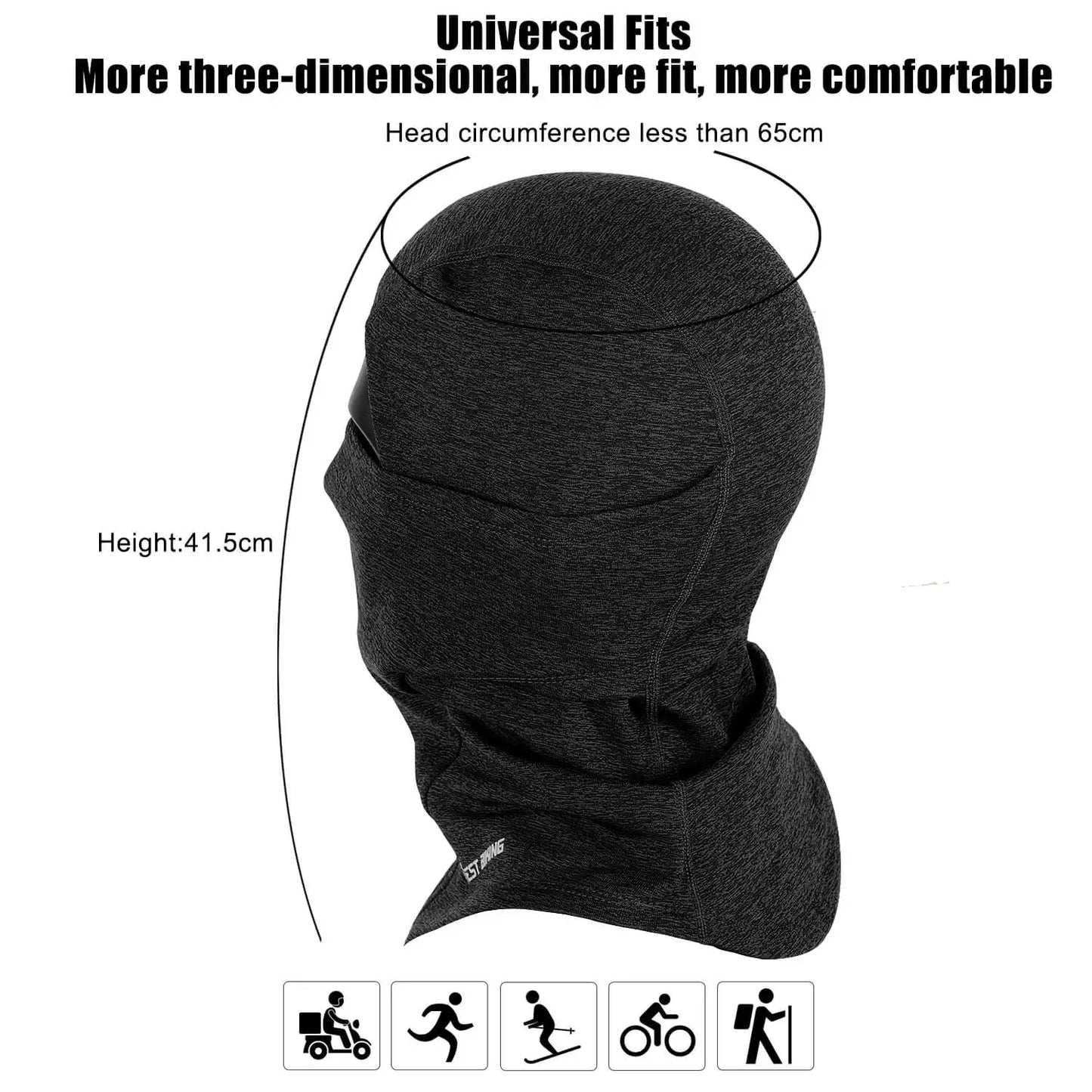 Winter Fleece Cycling Cap Hat Men Women Sport Scarf Balaclava Neck Warmer Windproof Ski Bicycle Motocycle Running Headwear