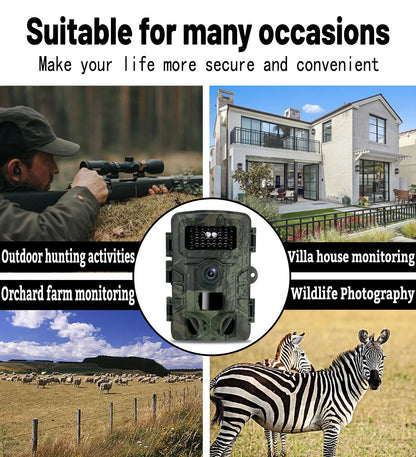 PR1000 Hunting Trail HD Camera 36MP Courtyard Protection with Night Vision Infrared Induction Hunting Camera Wildlife Scouting