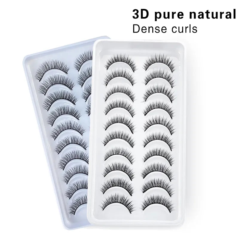 DEVOSERVICE Lashes 6/10pairs Natural Short False Eyelashes 3D Mink Lashes Extensions False Eyelashes Faux Cils Makeup Wholesale