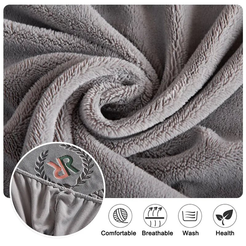 LEVIVEl Plush Thicken Elastic Bed Cover Crystal Velvet Bed Sheet Mattress Cover Winter Warm Soft Solid 9 Color 1pc For Bedroom