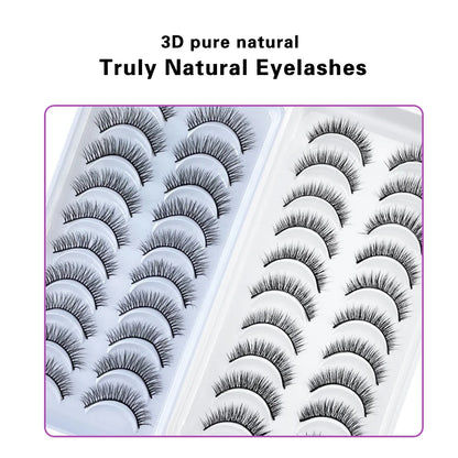 DEVOSERVICE Lashes 6/10pairs Natural Short False Eyelashes 3D Mink Lashes Extensions False Eyelashes Faux Cils Makeup Wholesale