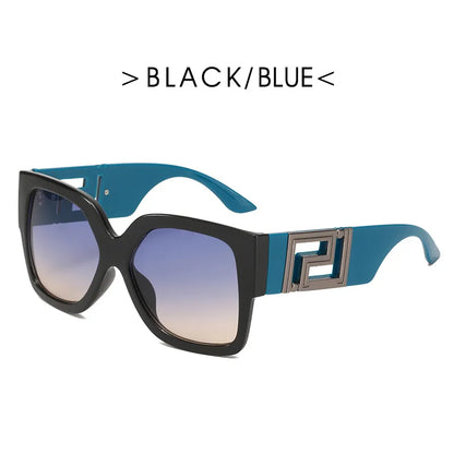 2023 NEW Fashion Classic Style Gradient Sunglasses Cool Women Vintage Brand Design Square Sun Glasses Oculos De Sol Large Frame