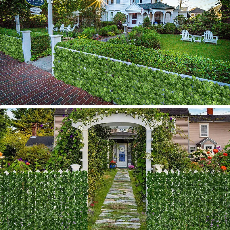 Artificial Ivy Fence Outdoor Garden Greenery Privacy Fences Panels Leaves Fence Yard & Garden Decors Backyard Hedge Decorations