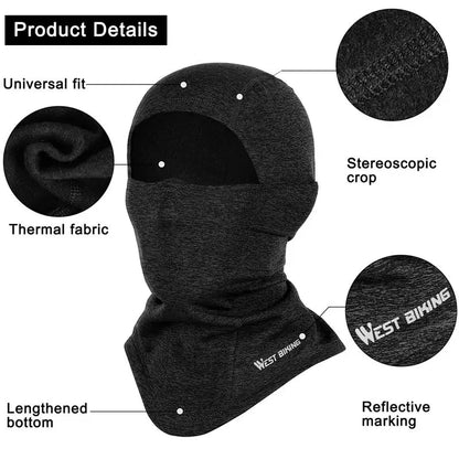 Winter Fleece Cycling Cap Hat Men Women Sport Scarf Balaclava Neck Warmer Windproof Ski Bicycle Motocycle Running Headwear