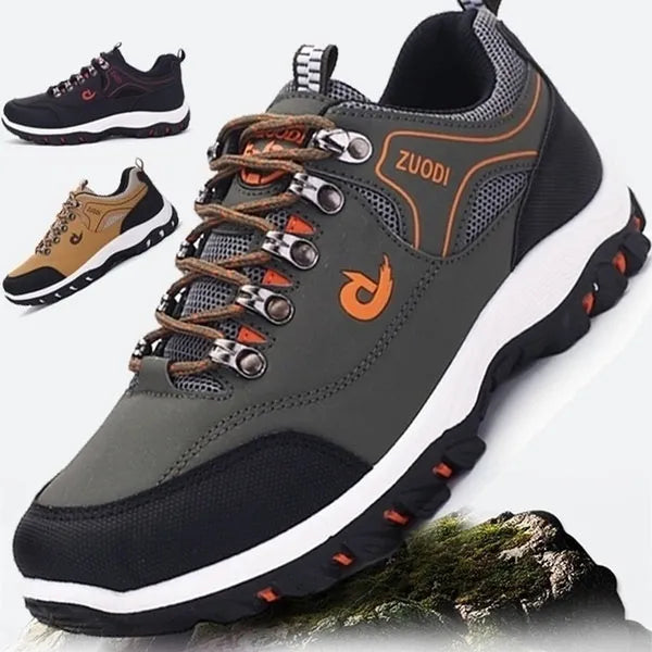 New Fall Sneakers Men Fashion Comfortable Hiking Shoes Men Leather Waterproof Anti-Slip Sneakers for Men Zapatillas Deporte