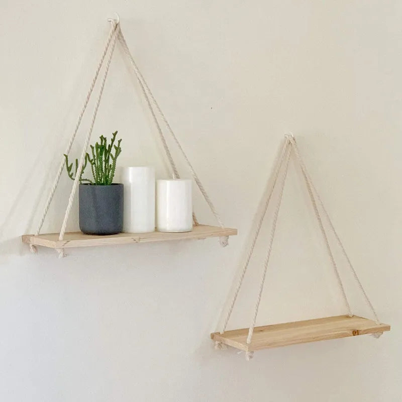 Floating Shelves Wood Wall Mounted Storage Shelf Hanging Pots For Outdoor Plants Modern Home Wall Decor Floating Shelf For Wall