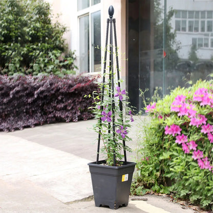 Plant Support Frame Outdoor Garden Metal Obelisk Climbing Plant Support Frame for Potted Flowers and Vegetables Trellis