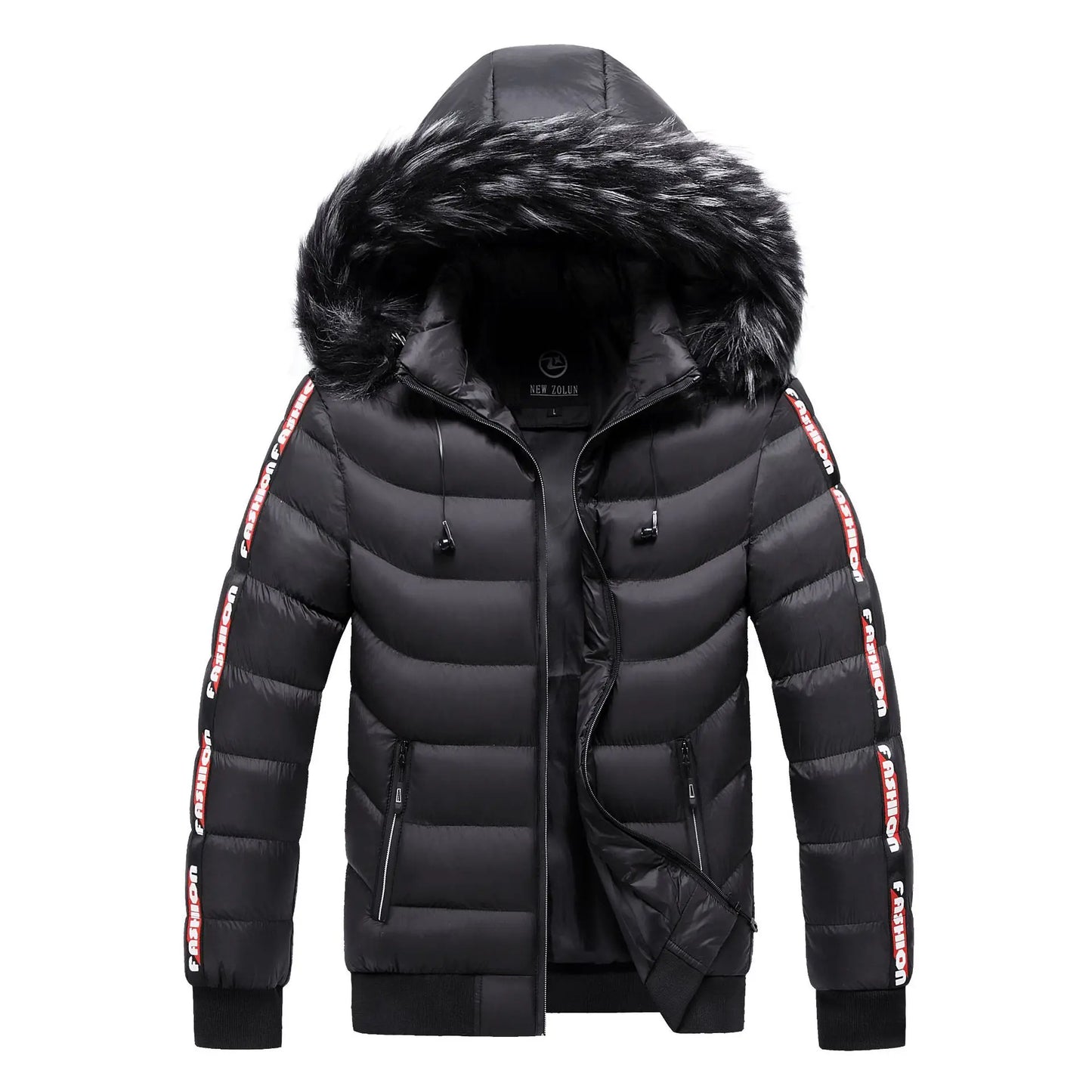 Winter Warm Jacket Men Parkas Fur Collar Hooded Thick Warm Cotton Outwear Male Windbreaker Brand Casual High-Quality Men Coat