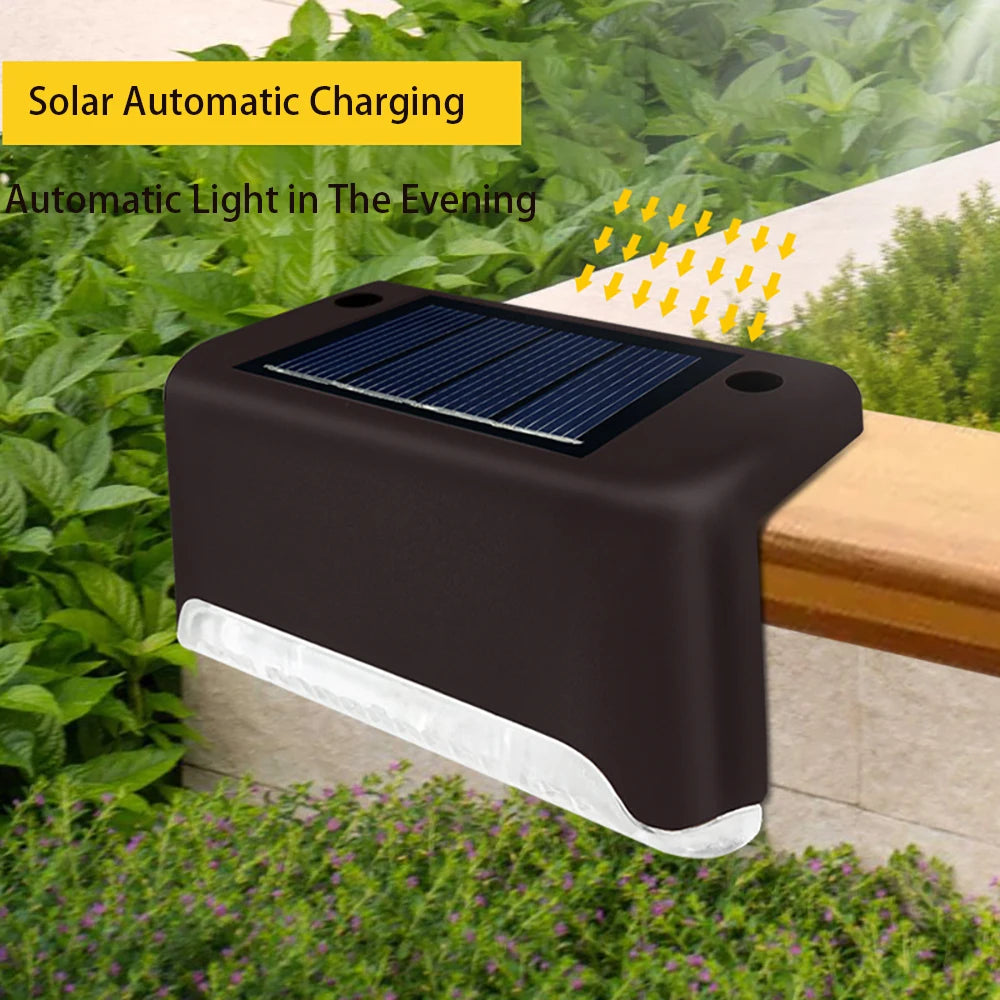 Outdoor Solar Light Stair Fence Lamp Garden Lighting Solar Panel Motion Sensor Lamp Outdoor Patio Floor Landscape Lighting Light