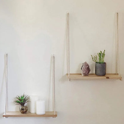 Floating Shelves Wood Wall Mounted Storage Shelf Hanging Pots For Outdoor Plants Modern Home Wall Decor Floating Shelf For Wall