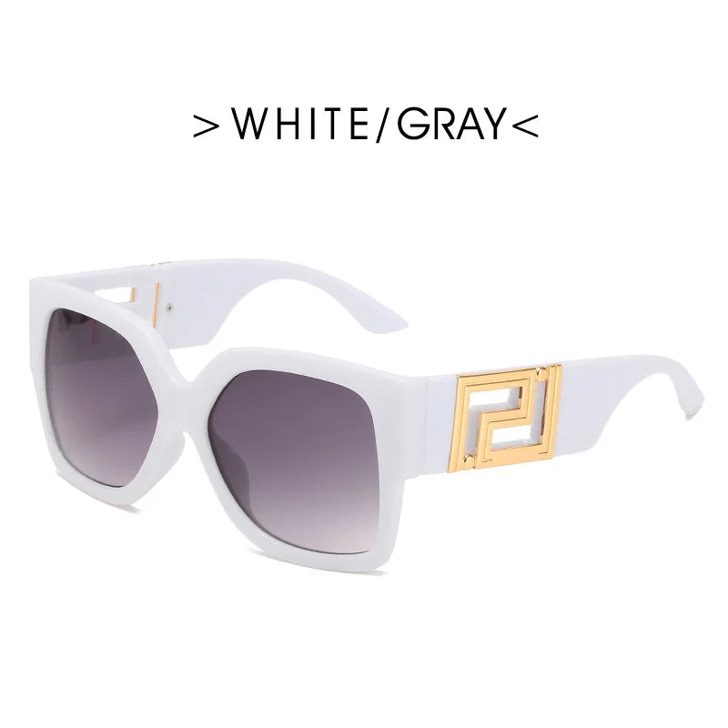 2023 NEW Fashion Classic Style Gradient Sunglasses Cool Women Vintage Brand Design Square Sun Glasses Oculos De Sol Large Frame