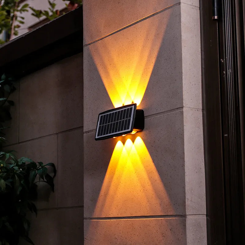 High Brightness Solar Wall Lamp Outdoor Waterproof Viewing Light Villa Courtyard Garden Upper and Lower Wall Lamp