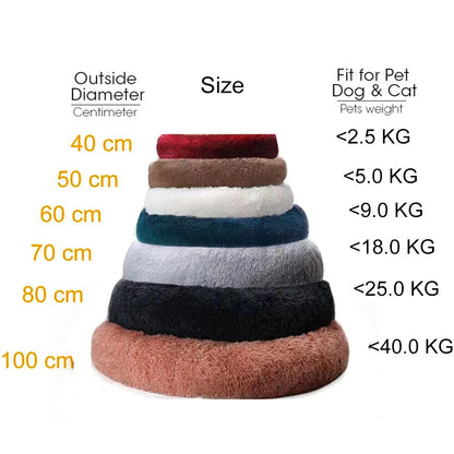 Cats Bed House Donut Round Sofa Supplies Winter Pet Accessories Warm Products Cushions Basket Kitten Mat For Cat Dog Beds