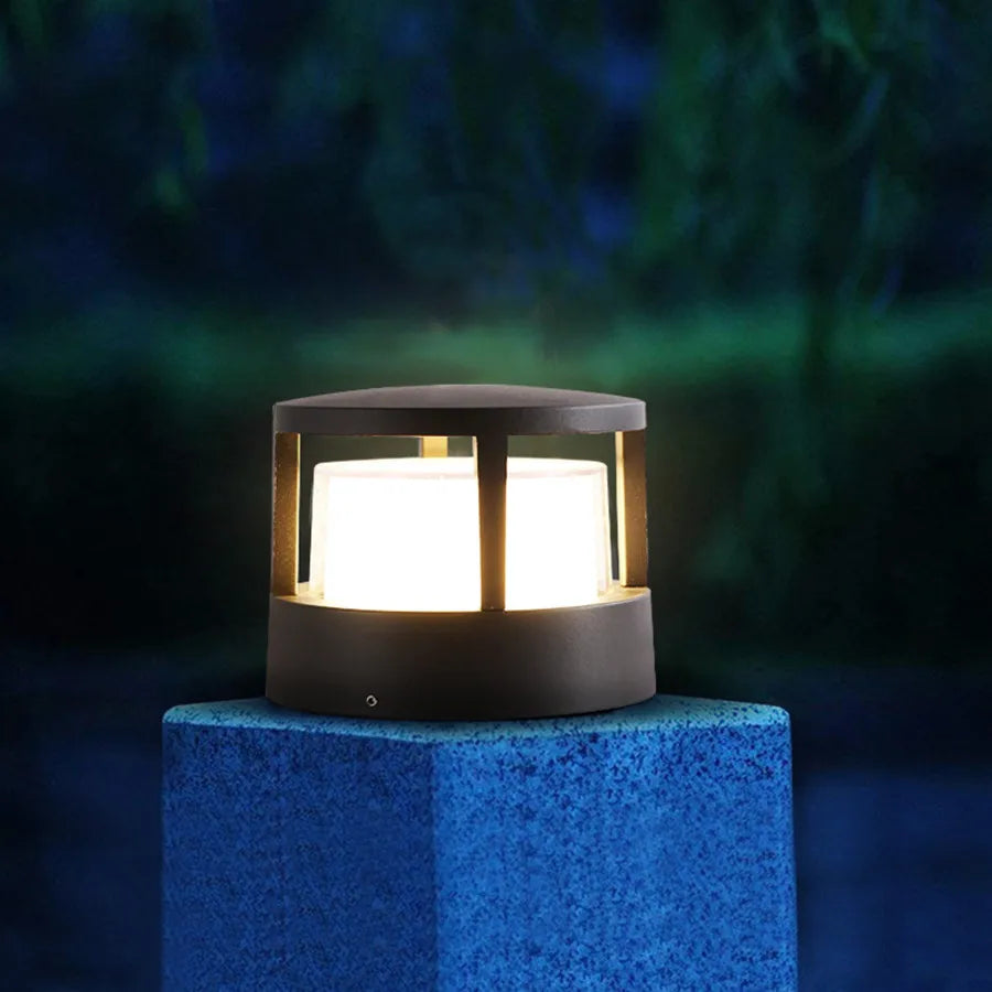 Waterproof LED Post Lamp Front Door Exterior Bollard Light Villa Garden Landscape Pillar Light Patio Pathway Lawn Lamps