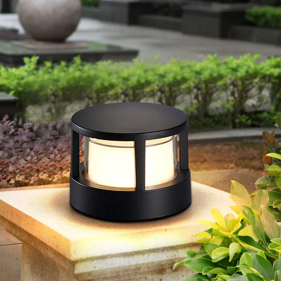 Waterproof LED Post Lamp Front Door Exterior Bollard Light Villa Garden Landscape Pillar Light Patio Pathway Lawn Lamps