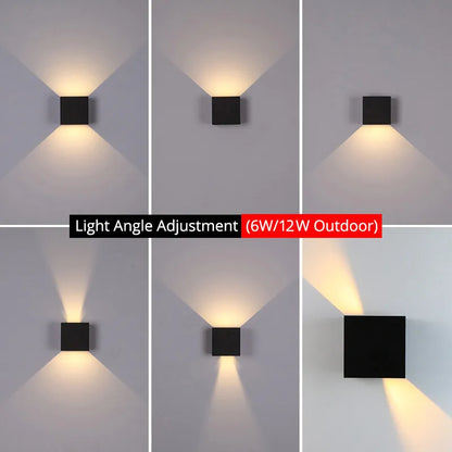 Led Outdoor Wall Light Waterproof Porch Garden Lighting 6W 12W  Indoor Wall Lamp Decor Bedroom Living Room Corridor Stairs Lamps