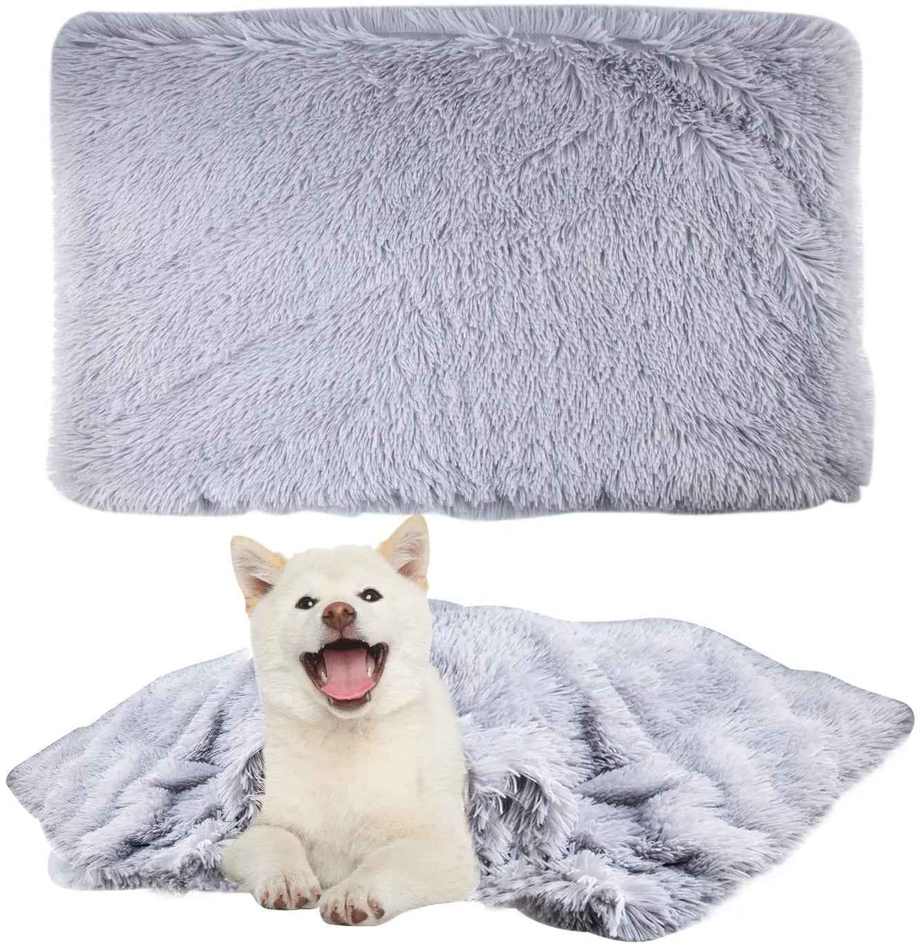 Fluffy Plush Dog Blanket Pet Sleeping Mat Cushion Mattress Extra Soft Warm Pet Throw Blankets for Small Medium Large Dogs & Cats