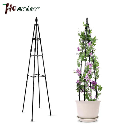 Plant Support Frame Outdoor Garden Metal Obelisk Climbing Plant Support Frame for Potted Flowers and Vegetables Trellis