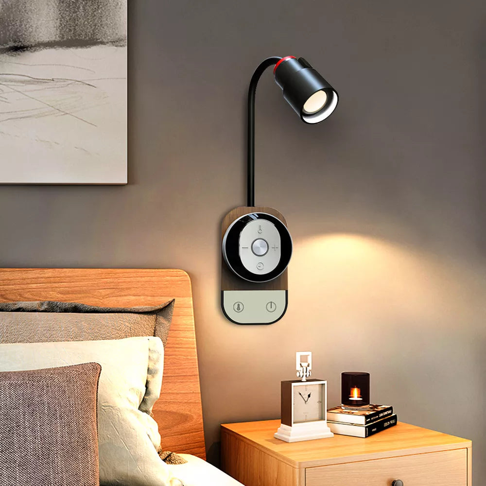 LED Bedside Table Lamp , Eye Protection Magnetic Suction Night Light Multifunctional Wall Lamp Student Dormitory for Study/Read