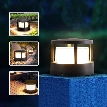 Waterproof LED Post Lamp Front Door Exterior Bollard Light Villa Garden Landscape Pillar Light Patio Pathway Lawn Lamps