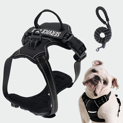 Adjustable French Bulldog Pet Harness Vest for Medium Large Dogs Reflective Big Dog Harnesses Leash Set mascotas Chain Prdocuts